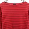 marimekko Made in Finland Border Pattern 7 minutes sleeve Cut S Red tops Women Used