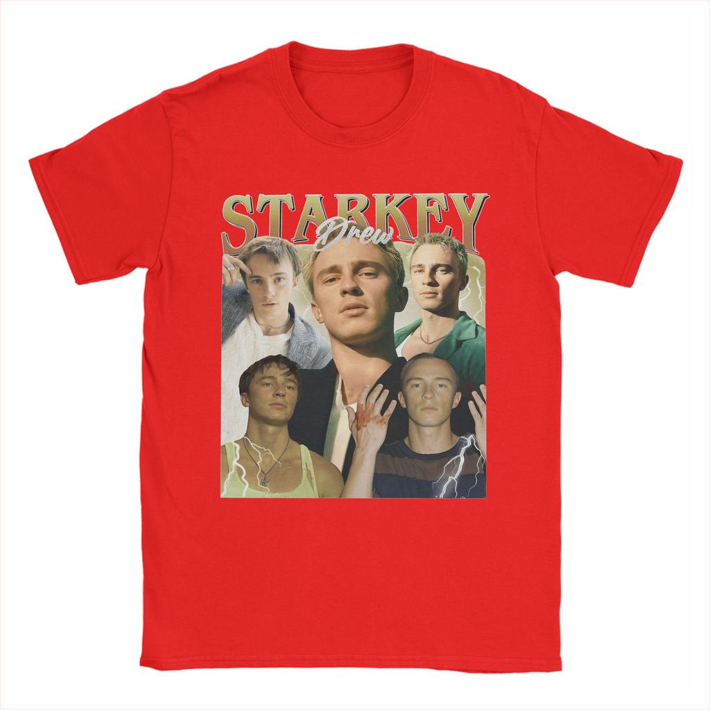 Винтажная футболка Drew Starkey Мужская Хлопковая Смешная Футболка С Круглым Вырезом Футболка С Коротким Рукавом Одежда С Принтом