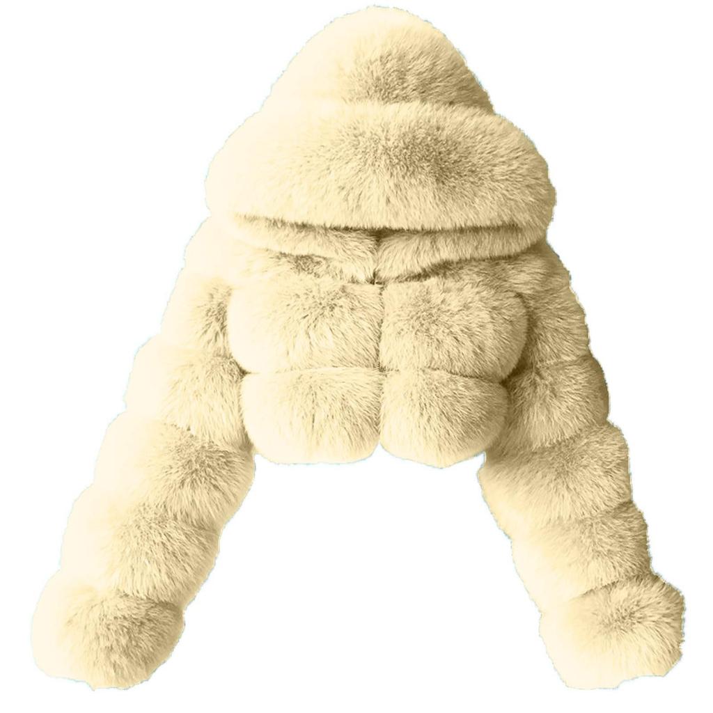 Женская модная куртка, однотонное плюшевое пальто с длинными рукавами и капюшоном