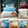 Комплект постельного белья с пляжной тематикой Blue Ocean Duvet Cover Set Starfish Coastal Bedding Beach QueenKingFull Polyester Blanket