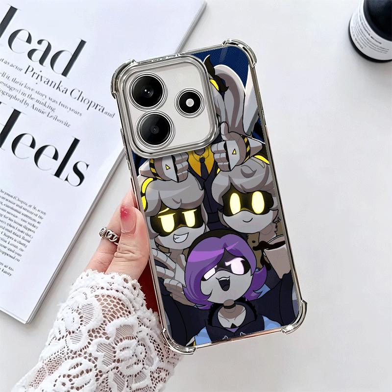 M-Murder D-Drones Uzi Doorman Plating Phone Case For Xiaomi Redmi Note 14 15 Pro Plus 13 12 11 11S 11T 10 9S 9 5G Anti-Fall Aira