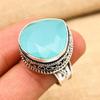 Blue Chalcedony Gemstone Solid 925 Sterling Silver Handmade Amazing Jewelry Ring