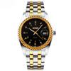 Watch Small Business Classic Stainless Steel Arm Watch Waterproof Analog Stylish Metal Band Casual Date Watch Luxury Present Gold Black Wach for Men