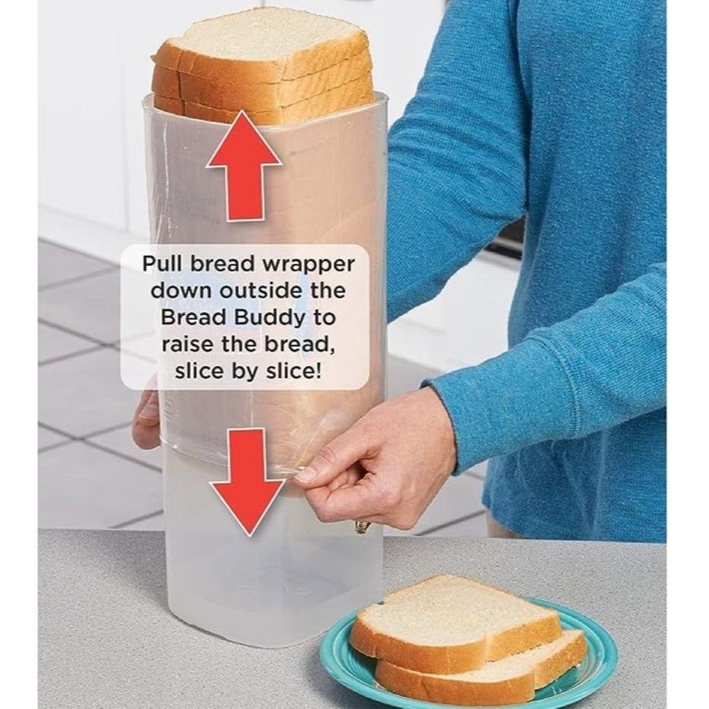 Leakproof Transparent Bread Dispenser Plastic Toast Storage Box Fresh Bread Storage