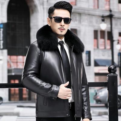 Кожаная куртка мужская Ni Overcome Sheepskin Gold Mink Fur Mink Liner Fur Integrated Men's Jacket Winter