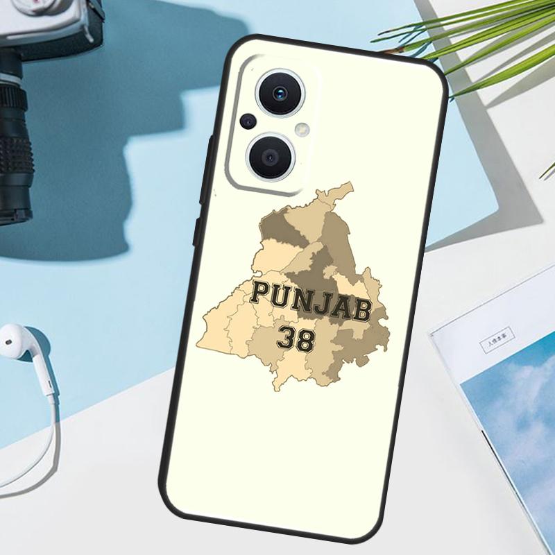 Punjab Map Cover For OPPO Reno 14F 13F 12F 11F 8T 7 8 Lite 10 11 12 13 14 OPPO Find X9 X8 X5 X6 Pro Case
