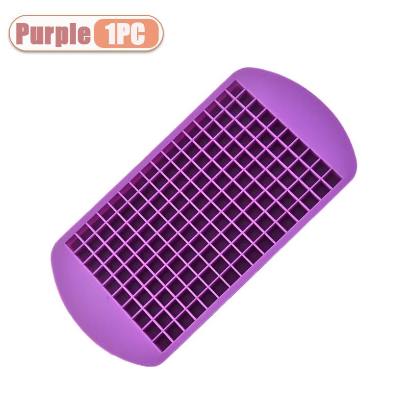 1-5PCS160 Grid Silicone Ice Tray Ice Cubes Foldable Ice Mold Ice Breaker Ice Grid Tray Small Square Mold Ice Maker Silicone Mold