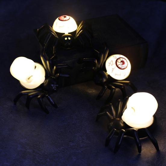 Светодиодный ночник в виде паука, настенная настольная лампа с изображением паука, мини-лампочка с жуткой атмосферой на Хэллоуин