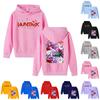 Kids' Long Sleeve Loose Pullover Letter Print Drawstring Hooded Sweatshirt