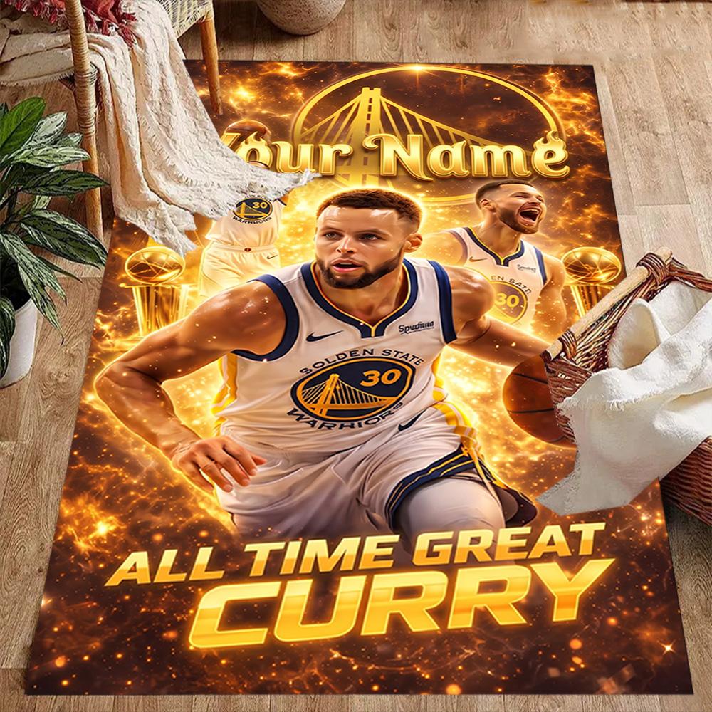Basketball Player Action Customize Text Floor Rug Office Rug Design for Dormitory Study room Kitchen Balcony Antislip Carpet Anime Office Decor