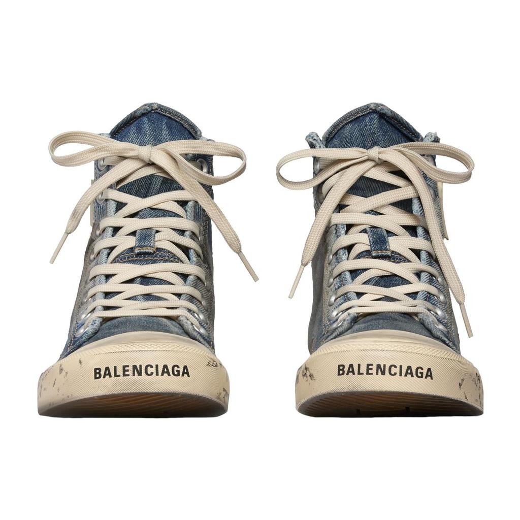 (WMNS) Кроссовки Balenciaga Paris High Top 'Синий рваный деним и резина' Женские 688756W3RCL4090