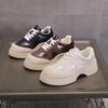 Женские маленькие спортивные ретро на шнуровке новые универсальные на толстой подошве с внутренней танкеткой кеды оптом повседневная обувь однотонная осень