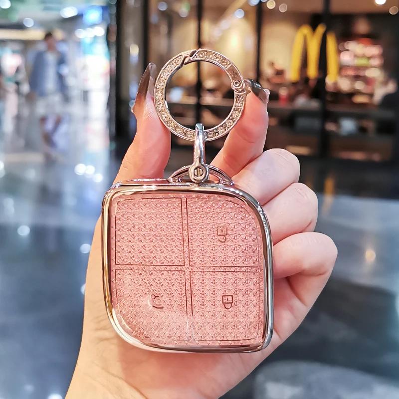 Подходит для Lynk&Co 08 Чехол для ключей 23/24 Чехол для ключей Корпус ключей Брелок Подарок Блестящий чехол для автомобильного ключа Милый брелок-медвежонок