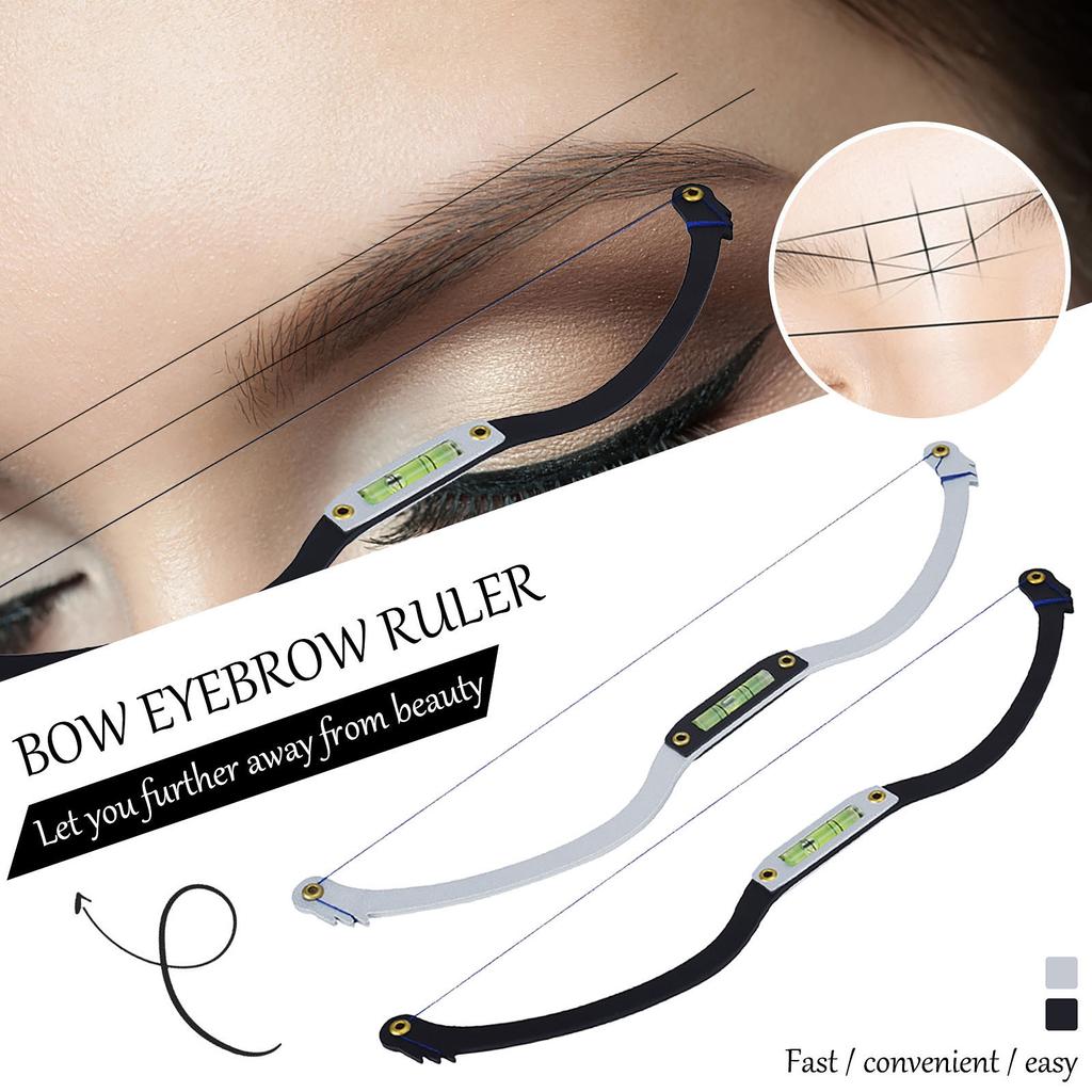 Eyebrow Marker Ruler Featuring Bubble Leveler Eyebrow Mapping Tool Kit Featuring Bow With String Eyebrow Bow Mapper Tool With Mapping Thread 1ml
