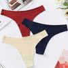 Женские сексуальные бесшовные стринги из ледяного шелка с низкой посадкой, гладкие трусы, дышащие хлопковые удобные трусики с промежностью