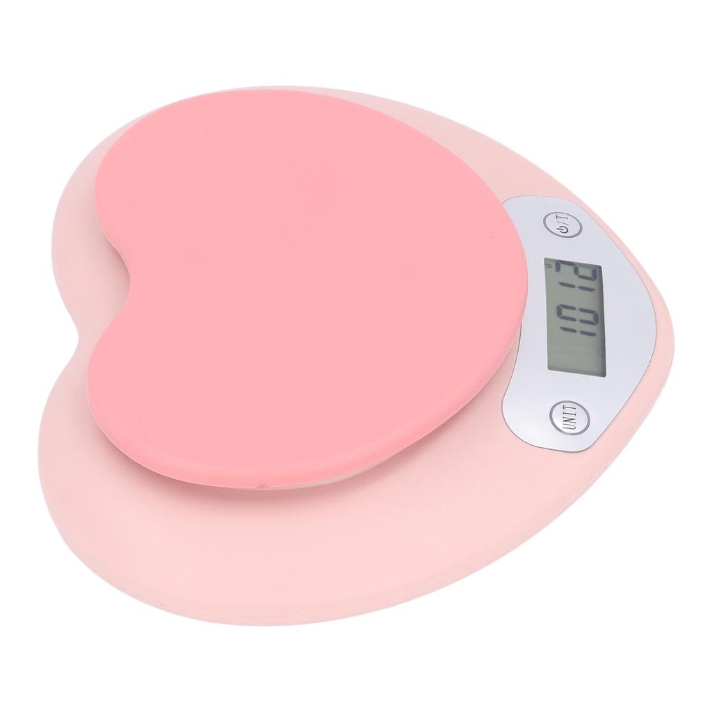 1g Accuracy Digital Kitchen Scale 5kg Household Small Heart Shape Rechargeable Food Scale for