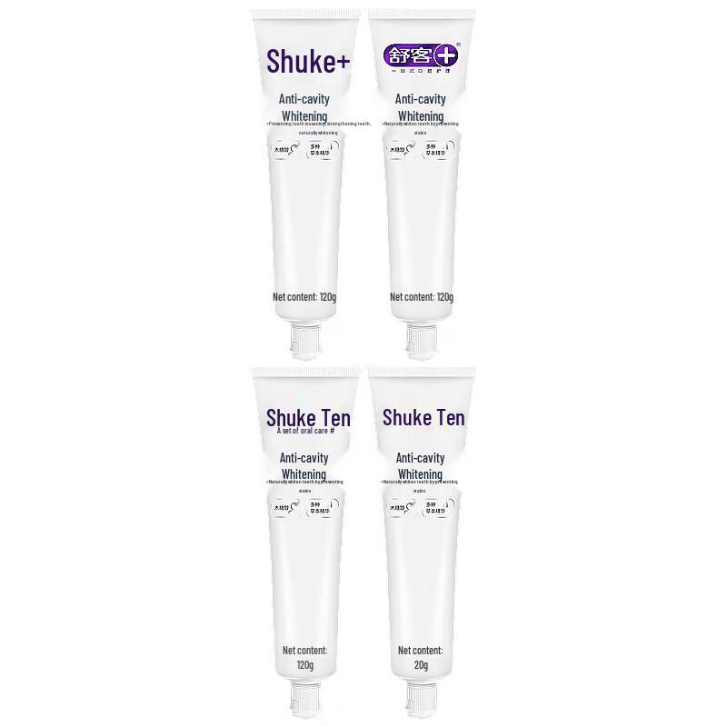 Зубная паста Shuke от кариеса и для отбеливания (4-Pack)