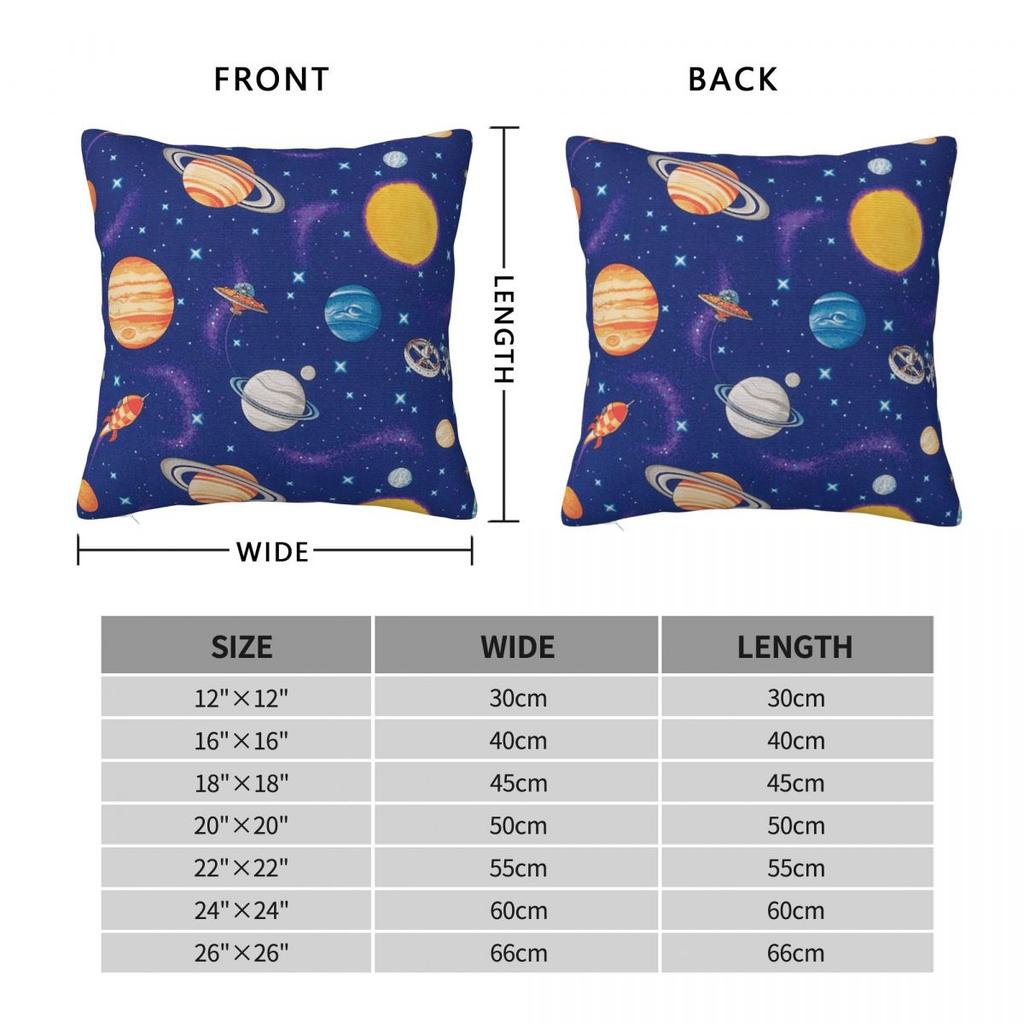 Солнечная Система Космос Планеты Вселенная Квадратная Наволочка Чехол для Подушки Наволочка Чехол для Декоративной Подушки для Дома Спальни Автомобиля