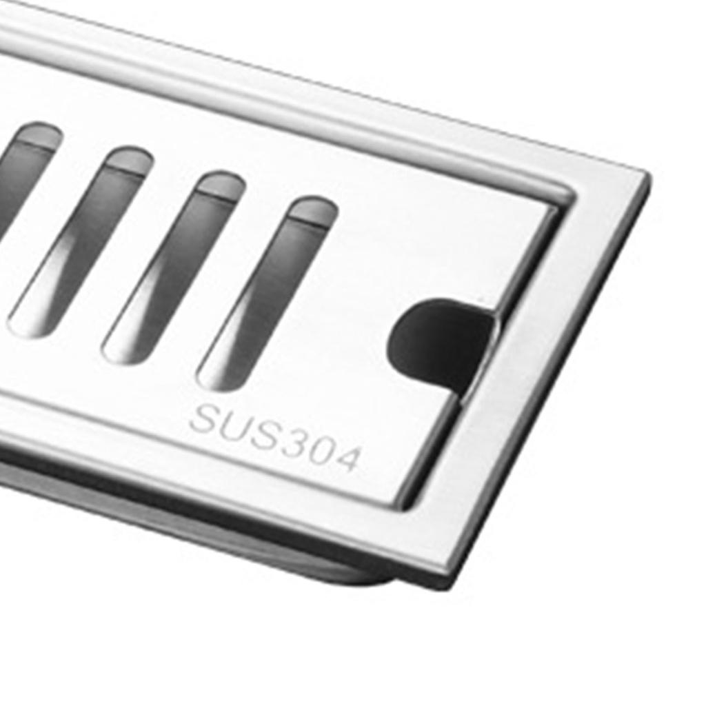 Длинный сливной слив из нержавеющей стали с большим дезодорирующим фильтром для душевой комнаты отеля