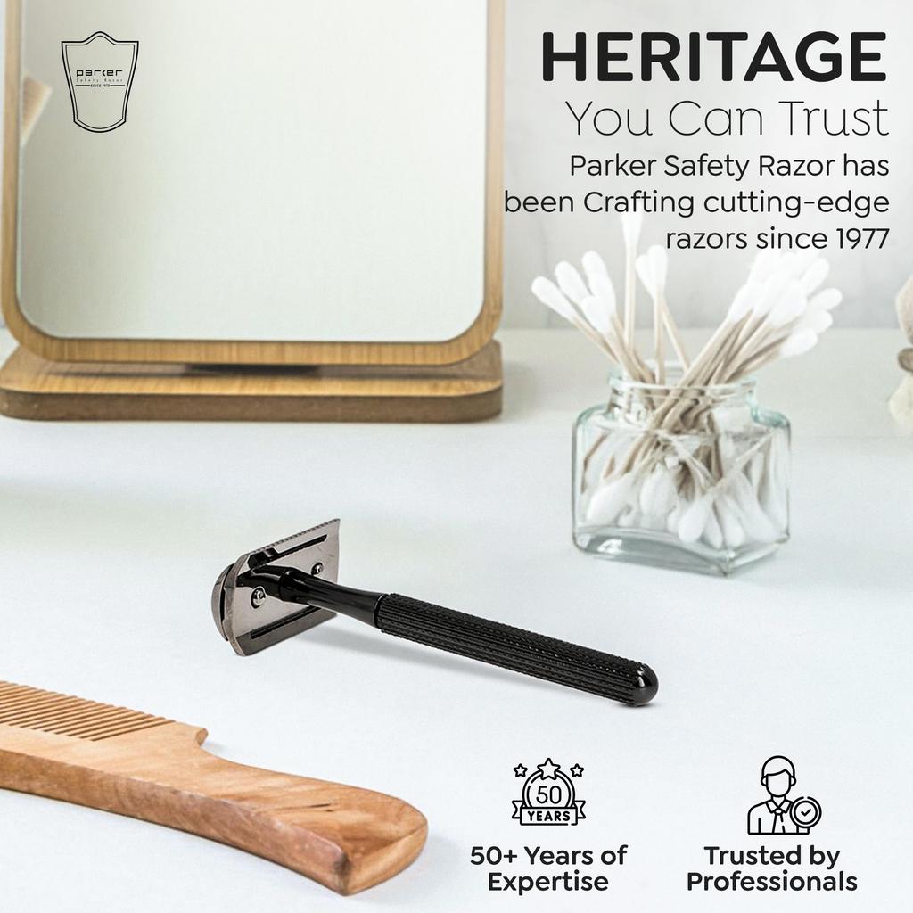 Фиксированное лезвие Parker 78R для мужчин и бритья, сменные лезвия для бритвы, разборная бритва и бритва для мужчин с закрытой гребенкой (освежение