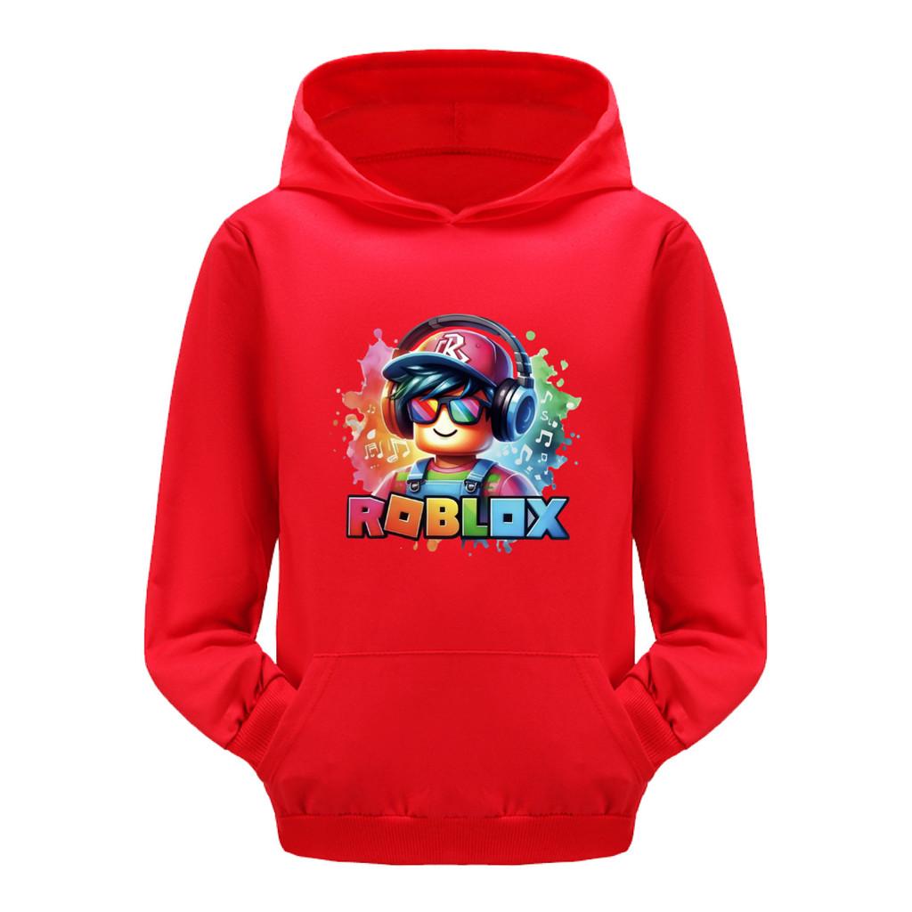 5528 Детские Мальчики Девочки Roblox Игра Принт Повседневные Модные Карманные С Длинным Рукавом Толстовки