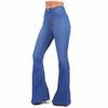 Women Fashion Vintage Juniors Bell Bottom Pants High Waist Fitted Denim Jeans Pencil Pants