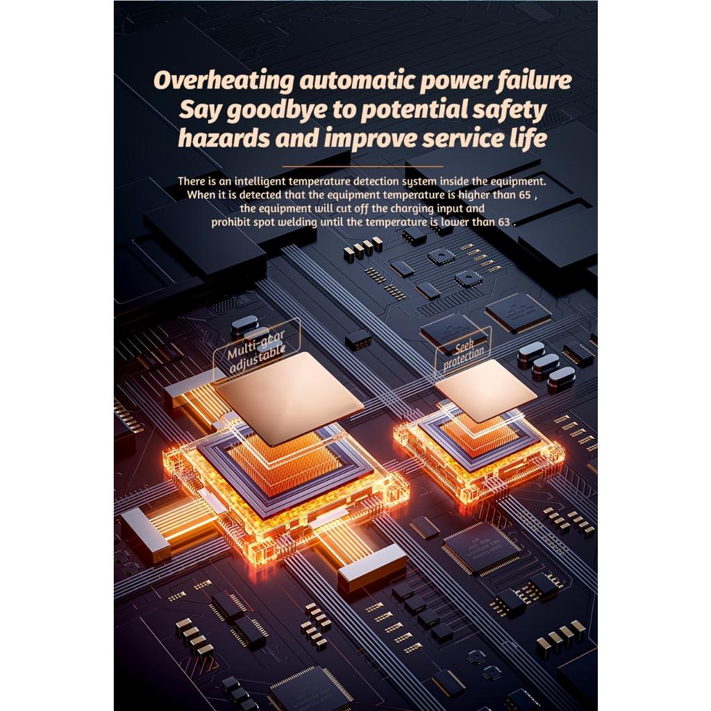 Портативный точечный сварочный аппарат с ЖК-дисплеем, 99 передач, регулируемый ручной точечный сварочный аппарат с автоматическим и ручным режимами, портативный мини-аппарат для точечной сварки на аккумуляторе 18650