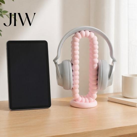Unique Headphone Organizer 3D Printed Stand, Minimalist Gaming Headset Handmade Style Figurine Display Decorative Desk Accessory for Home Office