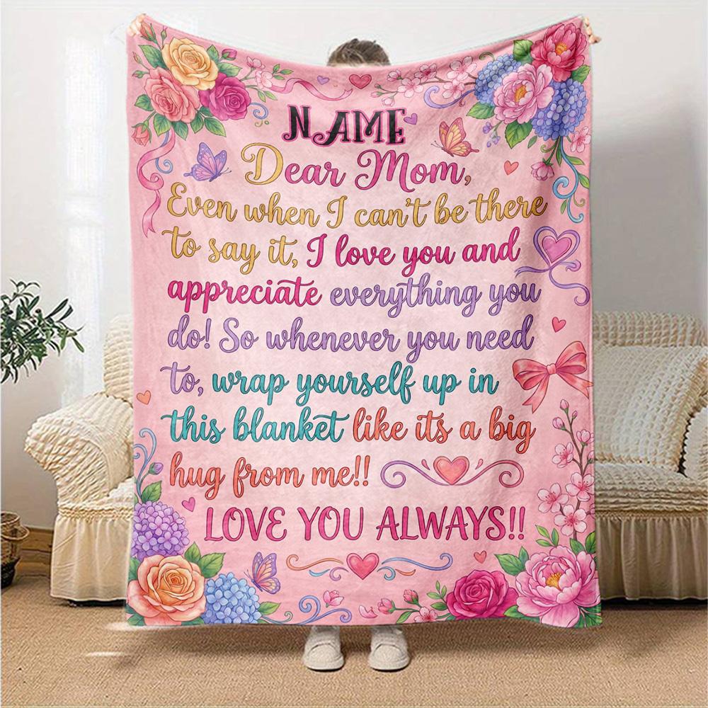 Love You Happy Mother'S Day Cozy Blanket Soft Warm Cozy Perfect For Sofa Couch Office Bed Picnics Four Seasons Universal Cozy Home Lovers Birthday