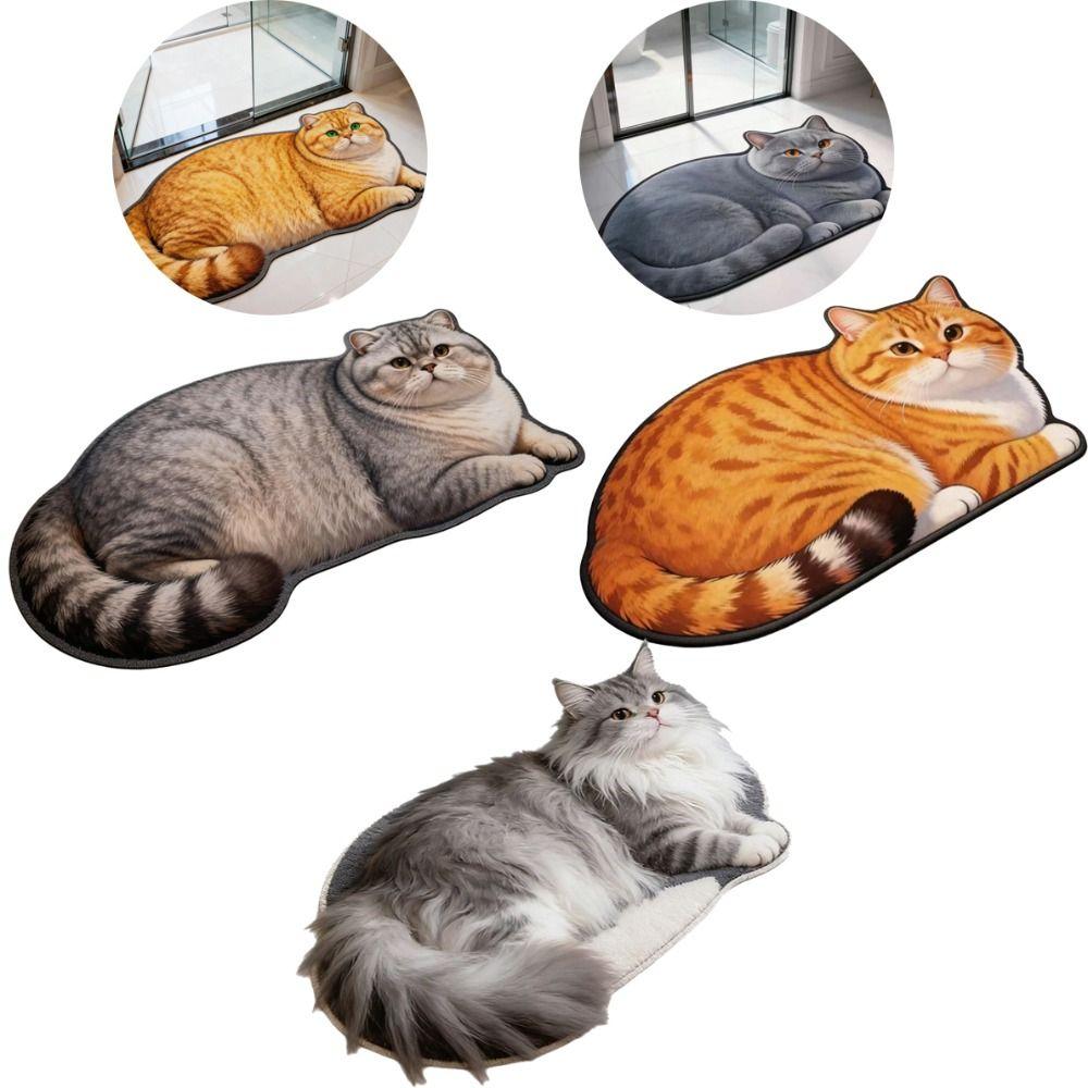 Super Absorbent Simulation Cat Floor Mat Bathroom Carpet Living Room Tea Table Bedside