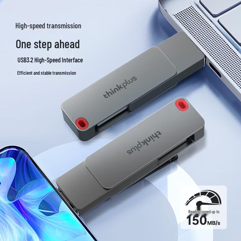 Lenovo Флеш-накопитель ThinkPlus с двойным интерфейсом USB 3.2 Type-C