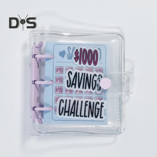 Книга для экономии денег, клейкая пряжка для кошелька, водонепроницаемая, устойчивая к разрывам ПВХ-папка, привлекательный продукт для экономии денег