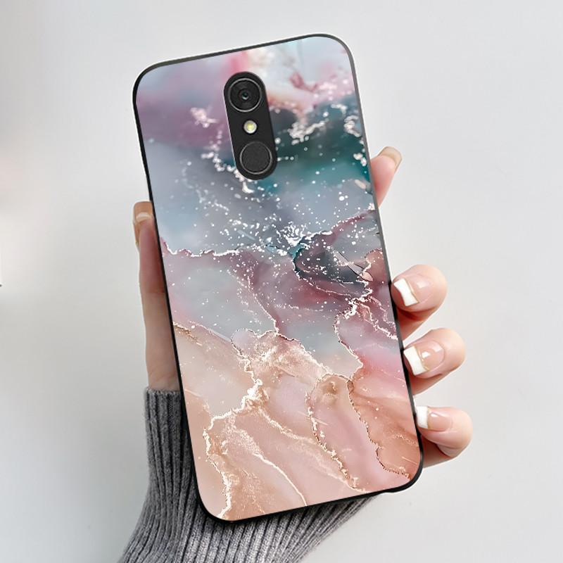 For LG Q7 Plus Q7+ Q7a Phone Case Luxury Cute Love Rabbit Funny Soft Silicone Black TPU Protective Cover For LG q7 LM-Q610 Case