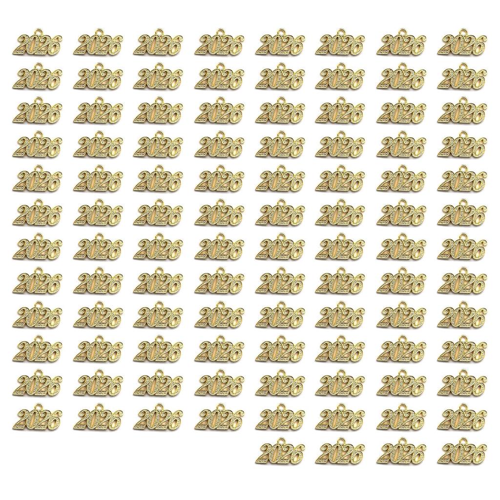 100 шт. Блестящий Год 2026 Металлический Шарм Подвеска для рукоделия Идеально подходит для проектов ручной работы и наборов для изготовления выпускных подарков