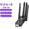 Двухдиапазонный USB-адаптер Bluetooth WiFi 6: Бесдрайверный 5G сетевой приемник, Plug & Play