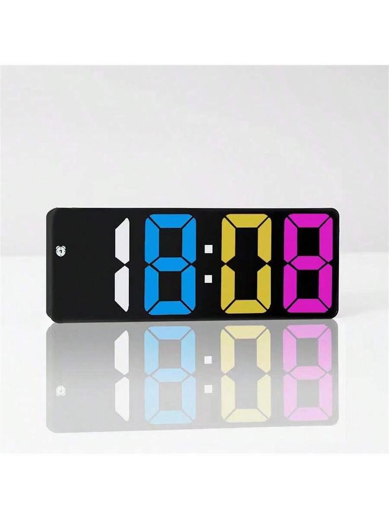 Светодиодные цифровые электронные часы с регулируемой яркостью и температурным дисплеем, зеркальный будильник для спальни, домашний декор