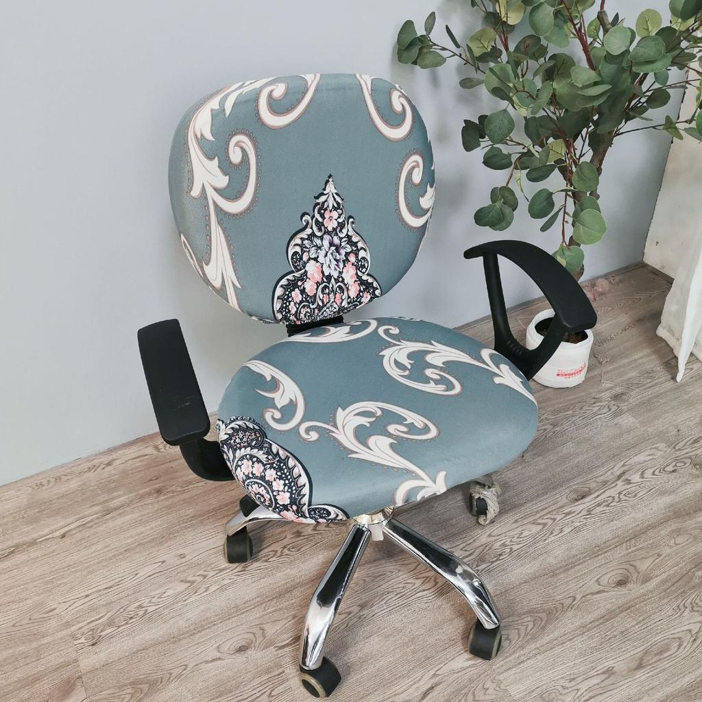 Чехол для офисного кресла, утолщенный жаккардовый, растягивающийся чехол для компьютерного офисного кресла, защитный чехол для выдвижного офисного игрового кресла, чехол для офисного стола