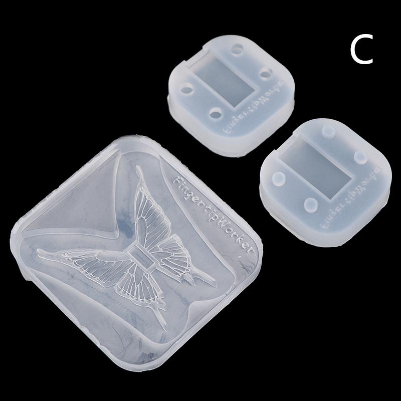 Butterfly Nail Display Stand, DIY Silicone Mold, 3D Carving Stamping Plates, Tip Holder, Practice Stand, False Nails Tips