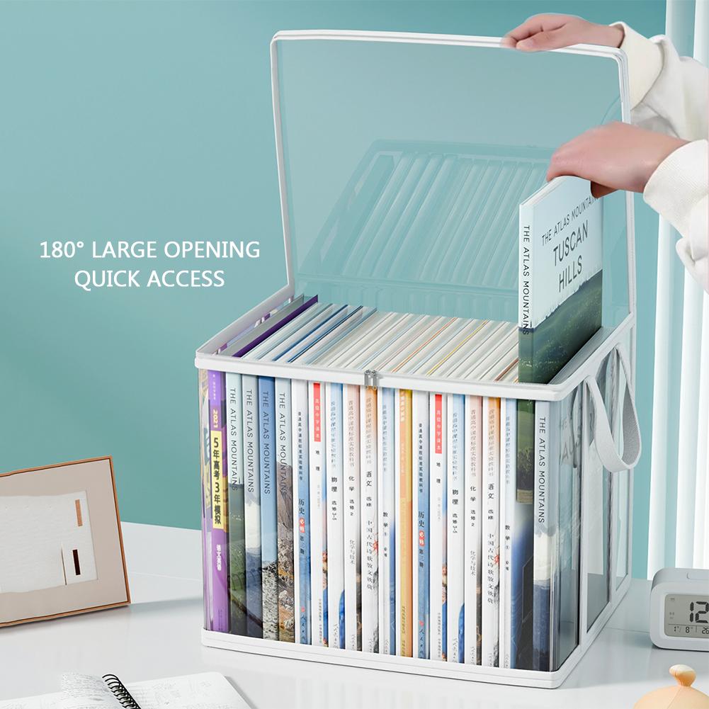 Waterproof Book Protector For Moving Reinforced Handles For Easy Portability Home/office Bookshelf Tidying