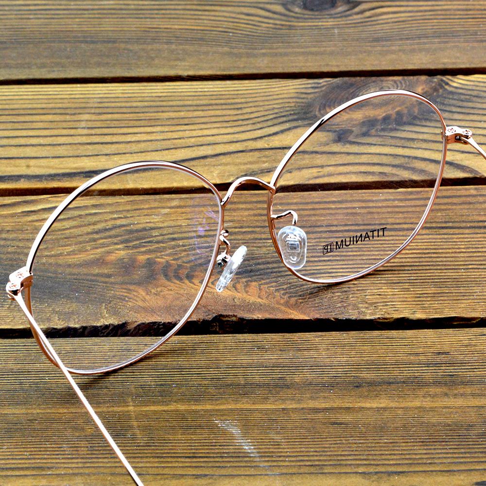 Оправа для очков с полной оправой, золотистая, титановая, овальная, большого размера – Легкая металлическая оправа для мужчин и женщин