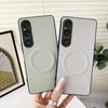 Однотонный кожаный чехол со встроенным магнитным кольцом Magsafe для Sony Xperia 1 VII Xperia 1 vi 10 VI 1 V 5 v 1 iv 5 iv Защитная крышка для камеры