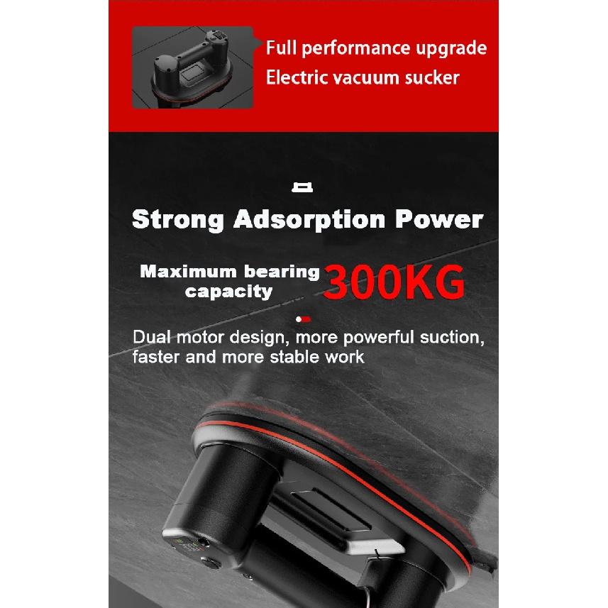 Electric Vacuum Suction Cup 300kg Bearing Capacity Dual Motors Industrial Heavy Duty Vacuum Lifter for Granite Tile GlassLifting