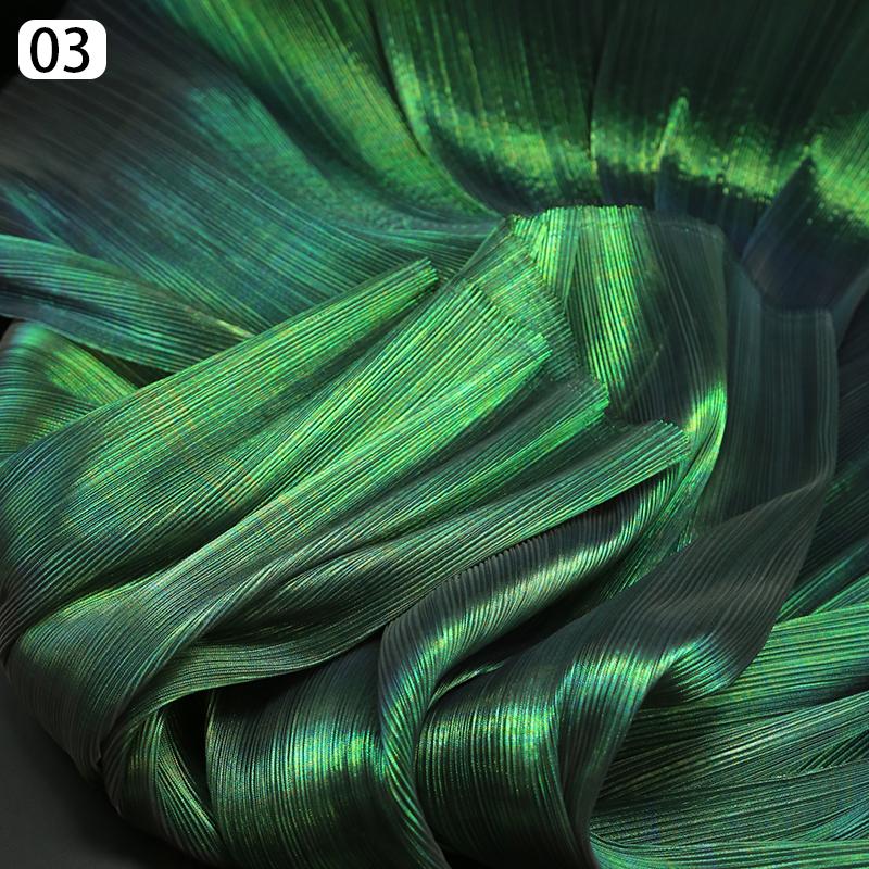 Organza Mermaid Pleated Fabric Ruffled Tull Wedding Photography Background Stage Decoration for Costume Party Dress Sewing Craft