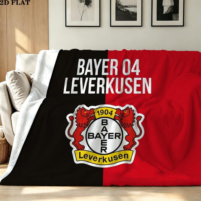 Bayer Leverkusen Print Flannel Blanket High Quality Warm Comfortable Cover for All Seasons Perfect for Gifts Home Decor