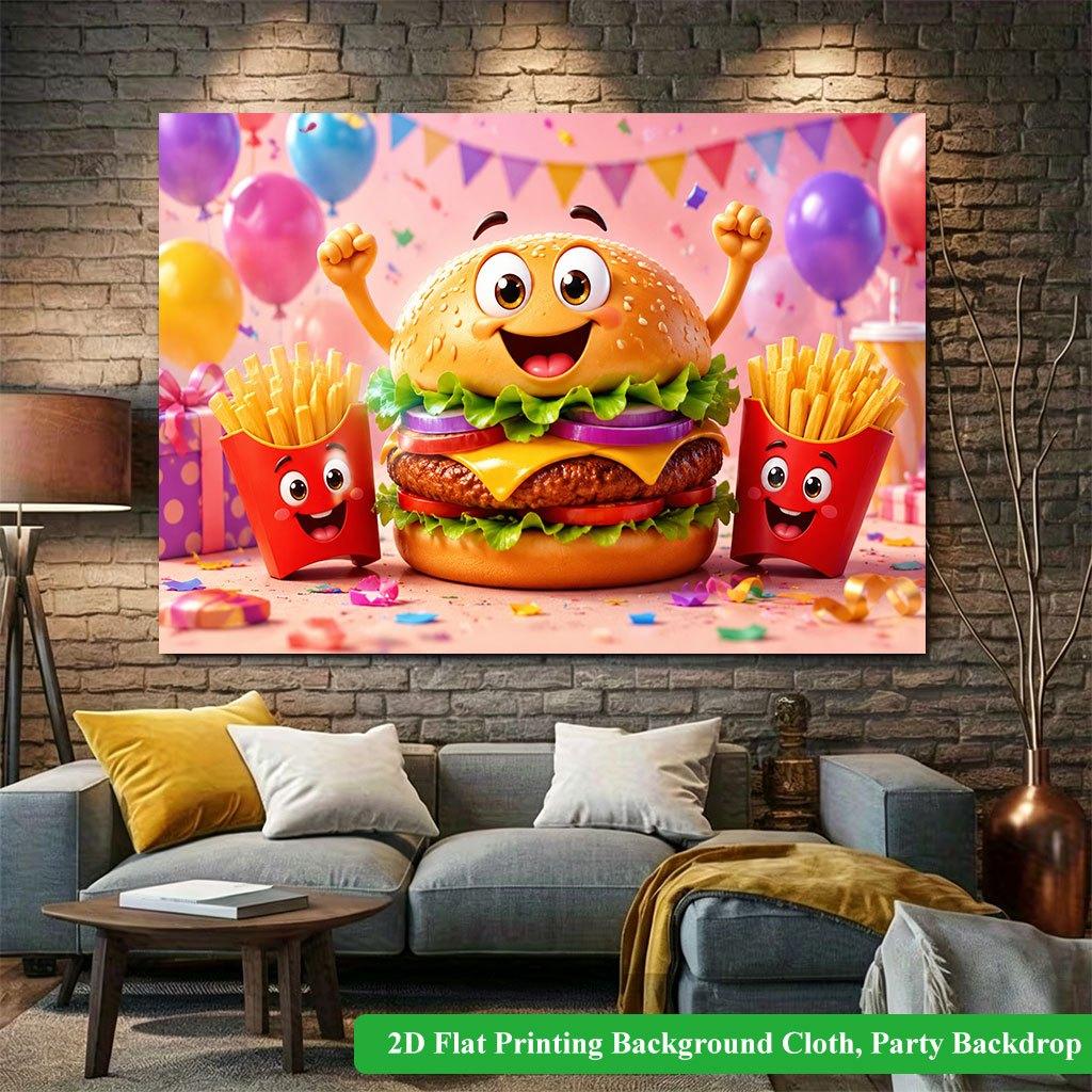 2D Flat Backdrop1pc Party Backdrop Banner Polyester Wall Decor For Living Room Bedroom Office Outdoor Decor Party Holiday Gift