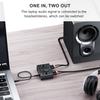 Переключатель аудиосигнала 2 в 1 из 3,5 мм 2RCA, двунаправленный переключатель динамиков с кнопкой отключения звука и регулятором громкости