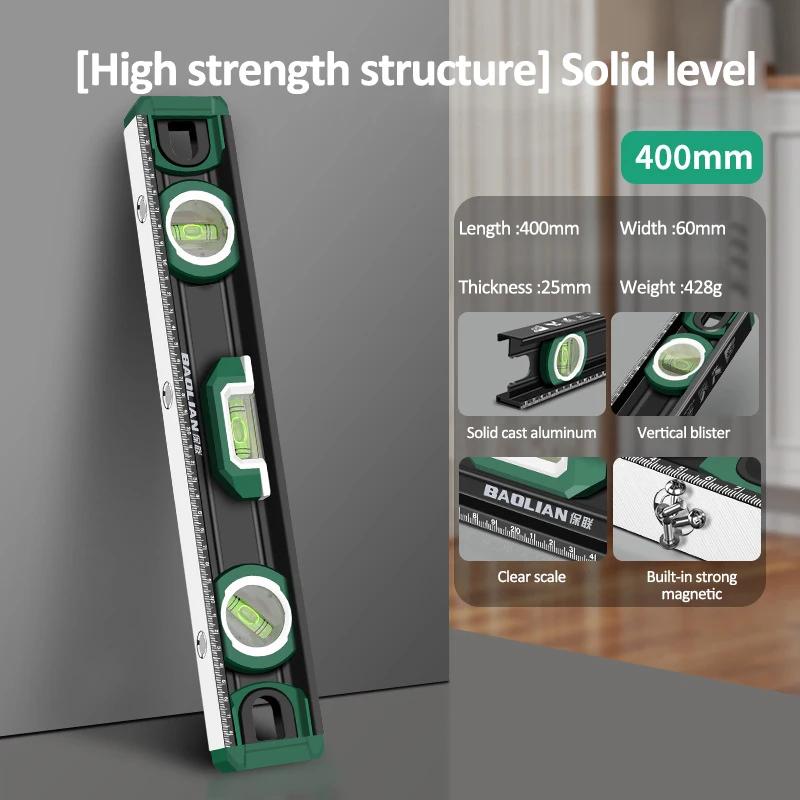 300 мм/400 мм/500 мм портативный угломер транспортир инклинометр 3 пузырьковый уровень линейка цельный литой алюминиевый магнитный спиртовой уровень