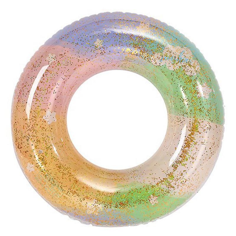 Взрослый утолщенный надувной плавательный круг с блестящей акварельной росписью для мужчин и женщин 90 Подходит для взрослых