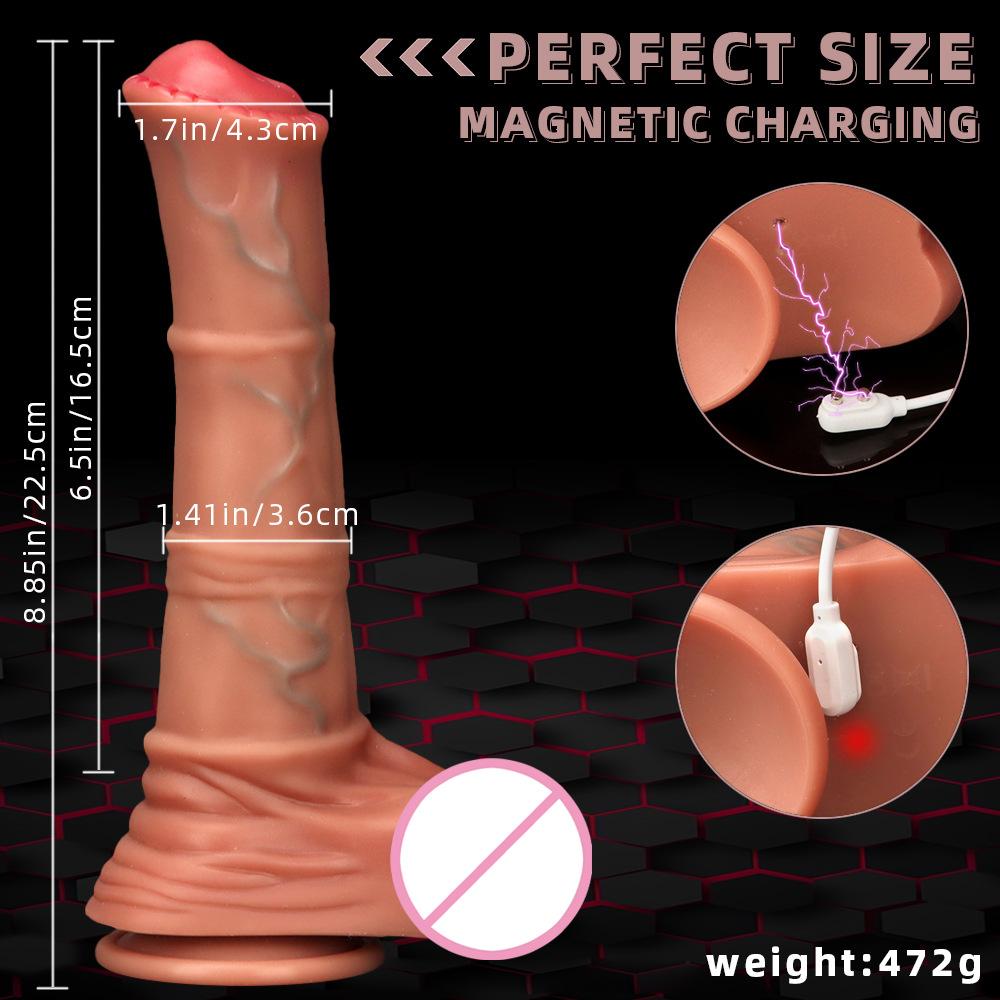 Horse-Shaped Dildo with Thrusting Motion - Realistic Animal Design Silicone Penis for Women, Electric Vibrating Massager Sex Toys