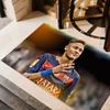 Brazilian Footballer Hairstyle Floor Rug Office Rug Perfect for Game Room Dormitory Bedrooms Study room Anti-slip Rug Anime Office Decor